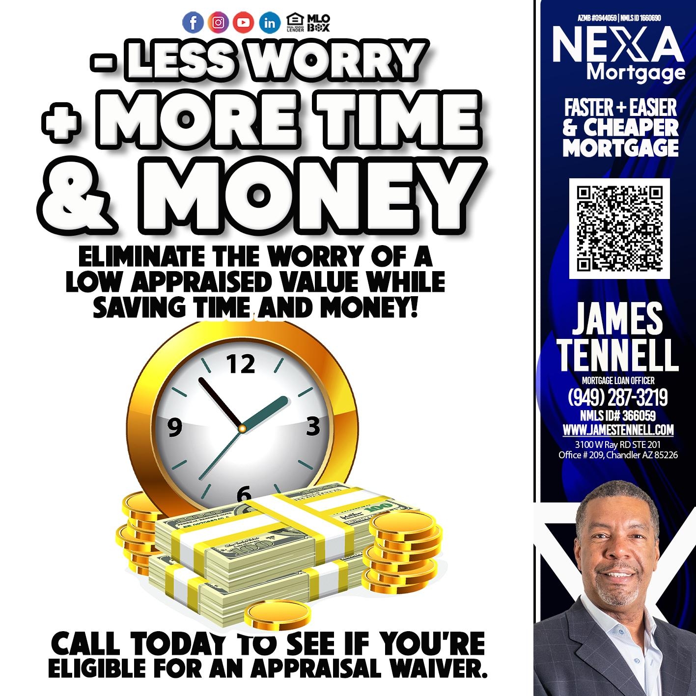 LESS WORRY - James Tennell - Mortgage Loan Originator